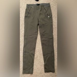 Cynthia Rowley, Taupe Moto Style Dress Pants - XS